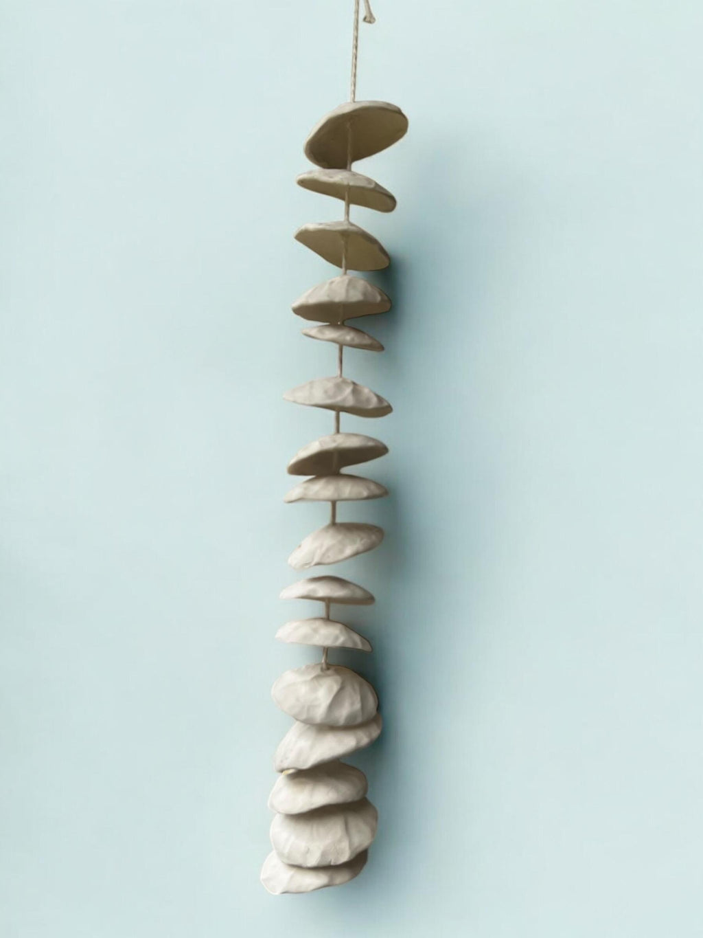 Handmade Ceramic MoonChime - Multiple lengths available - Hanging Bells - Garden or Porch decoration - Natural Clay Wind Chimes