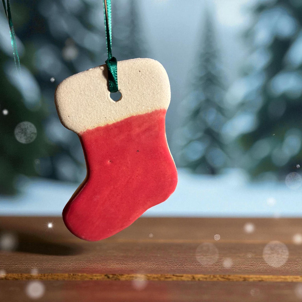 Handmade Ceramic Christmas Ornament - Lots of Shape and Color Options!