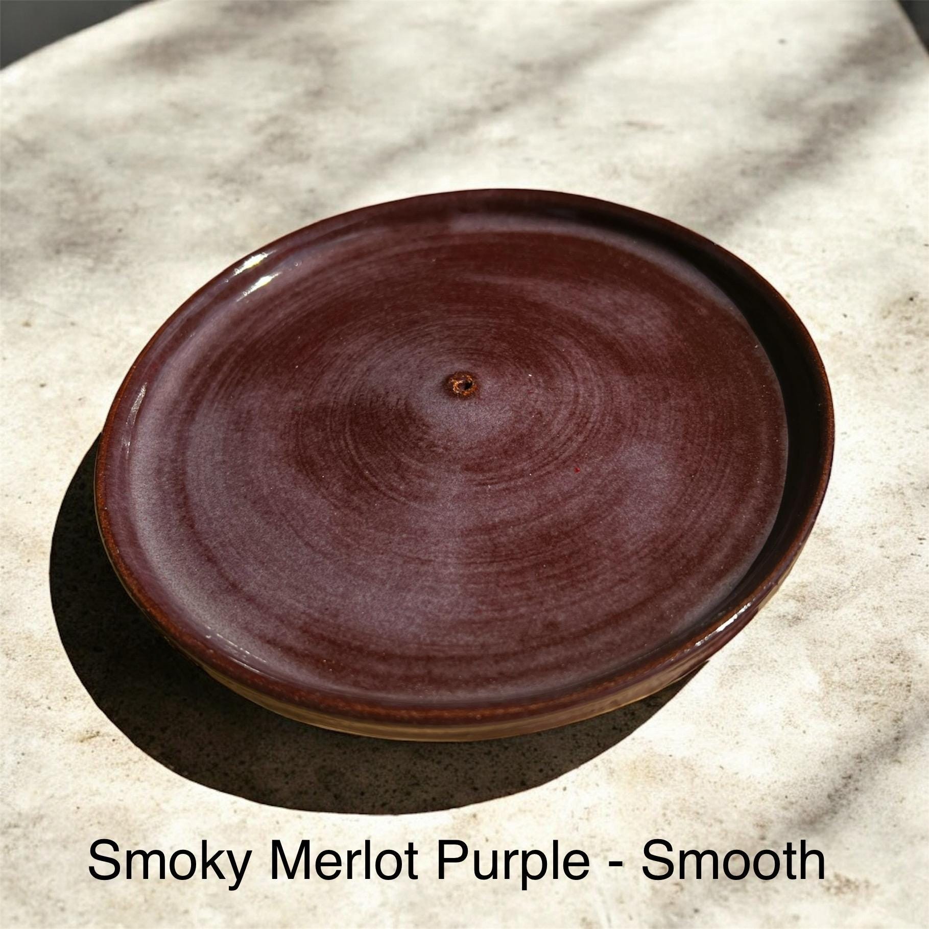 Large Handmade Ceramic Incense Holder - Texture options and Lots of Color Options - Dishwasher safe