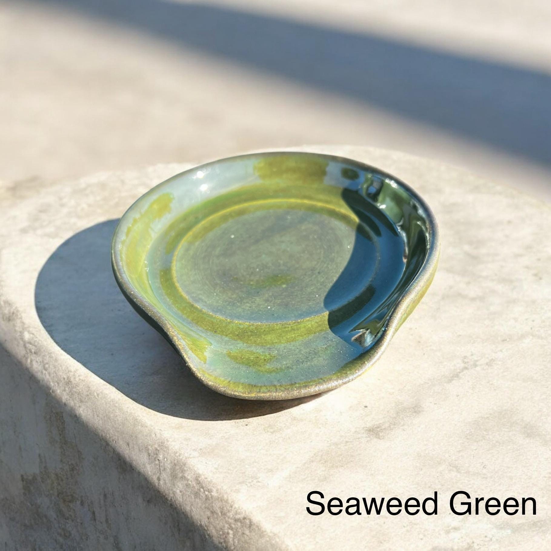 Handmade Ceramic Spoon Rest - Lots of Color Options - Multiple Sizes - Great for spoons, spatulas, and other cooking tools - Dishwasher safe