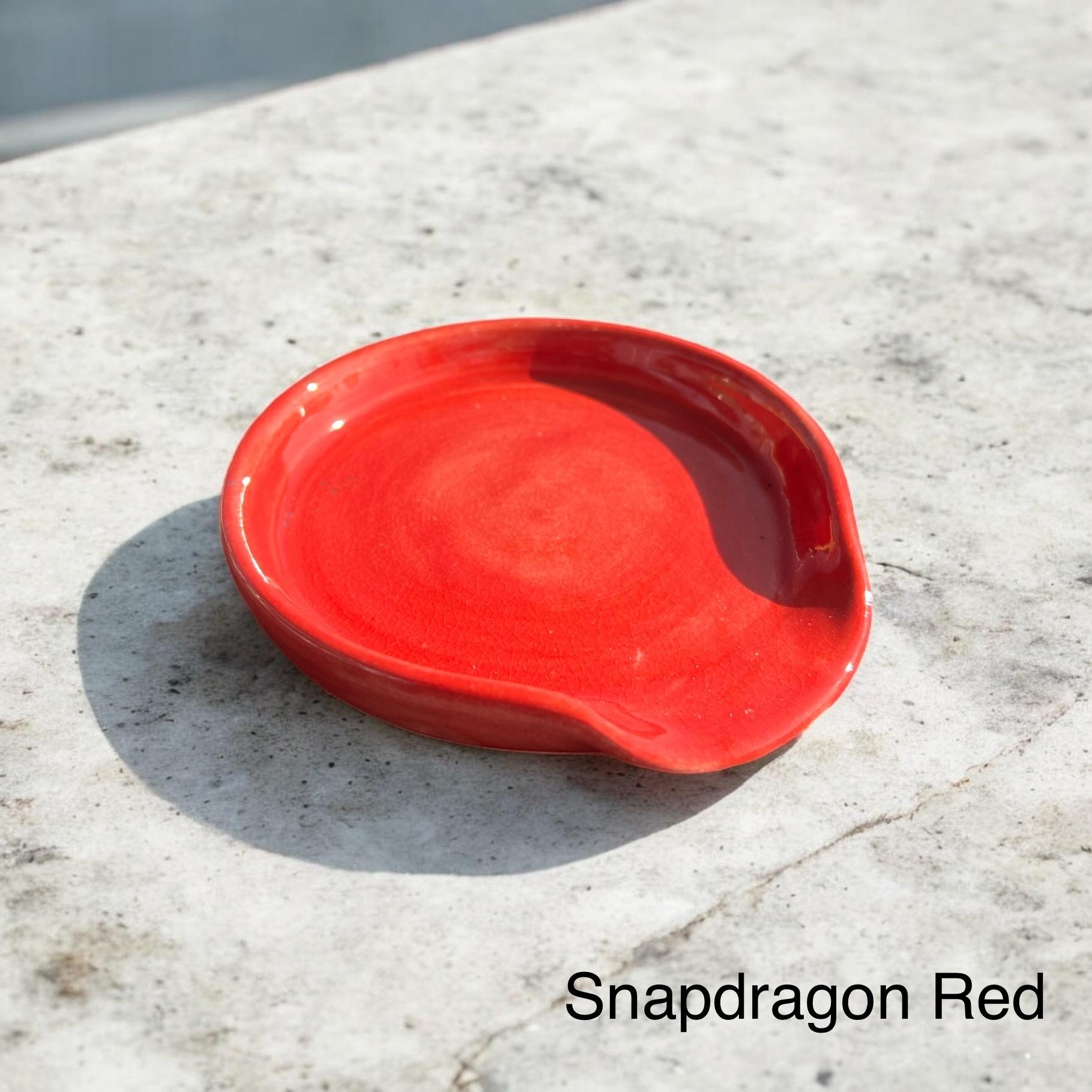 Handmade Ceramic Spoon Rest - Lots of Color Options - Multiple Sizes - Great for spoons, spatulas, and other cooking tools - Dishwasher safe