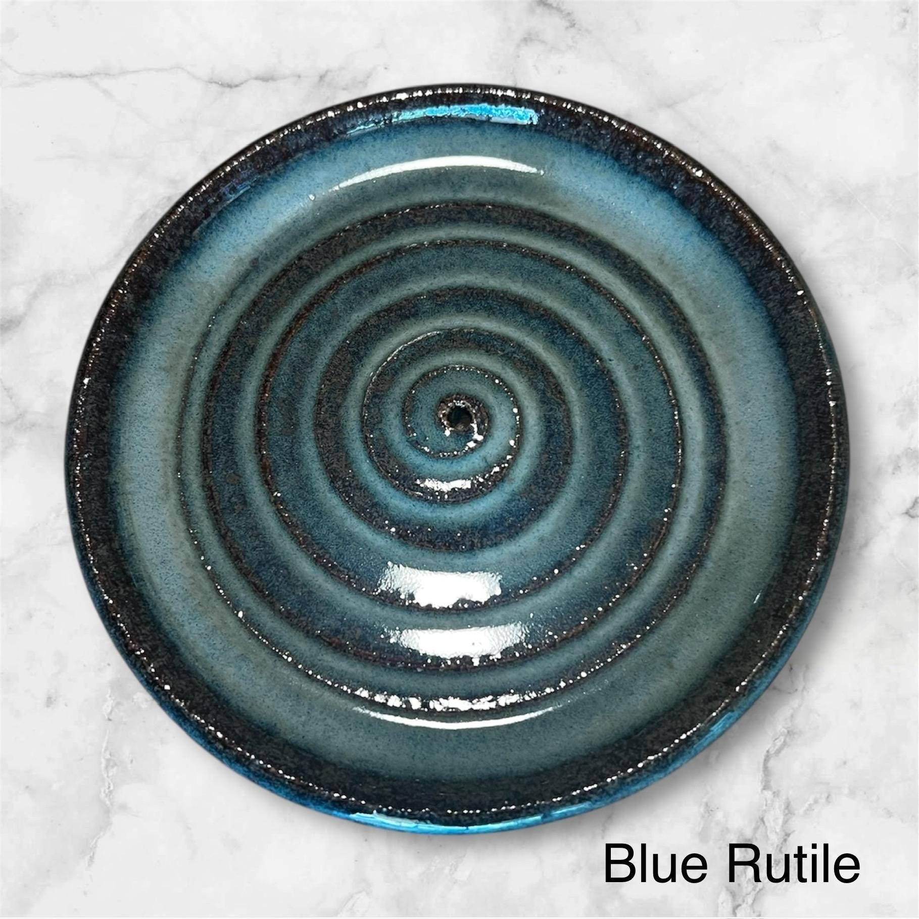 Handmade Ceramic Incense Holder - Texture options and Lots of Color Options - Dishwasher safe