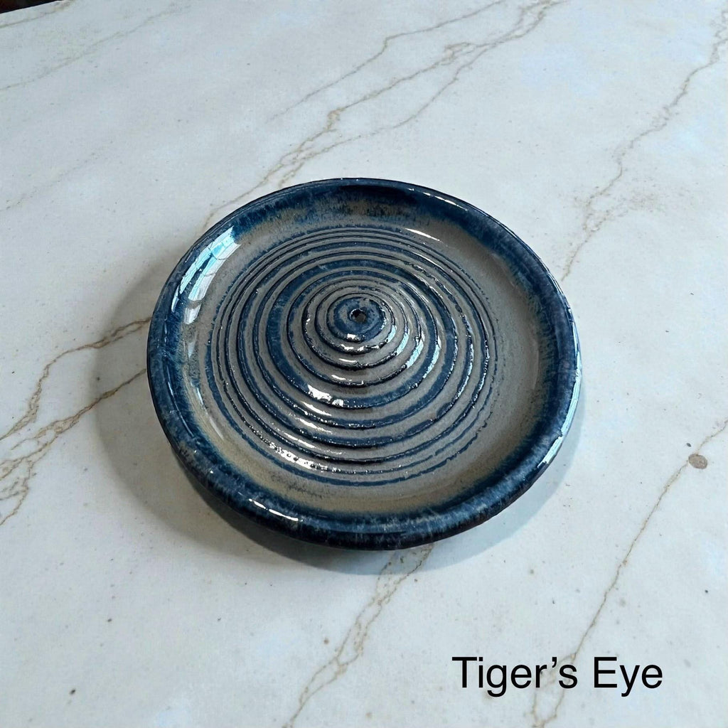 Handmade Ceramic Incense Holder - Texture options and Lots of Color Options - Dishwasher safe