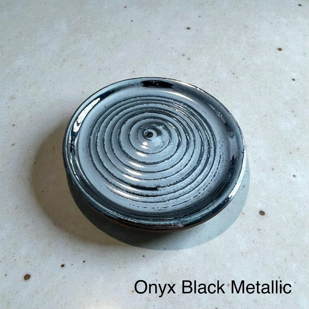 Handmade Ceramic Incense Holder - Texture options and Lots of Color Options - Dishwasher safe