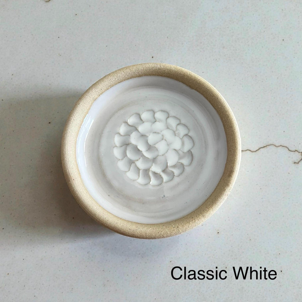 Handmade Ceramic Garlic Grater - Lots of Color Options - Multiple Sizes - Great for ginger, turmeric, Parmesan, etc. - Dishwasher safe