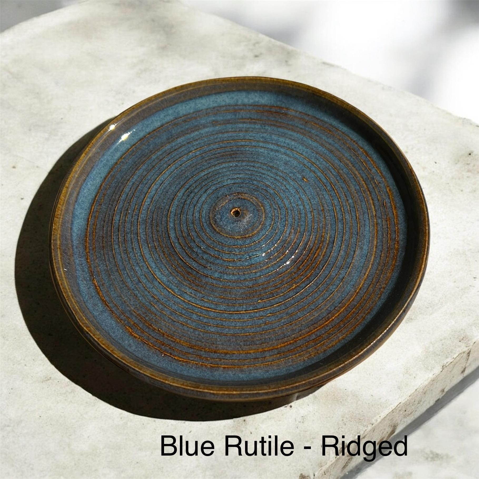 Large Handmade Ceramic Incense Holder - Texture options and Lots of Color Options - Dishwasher safe