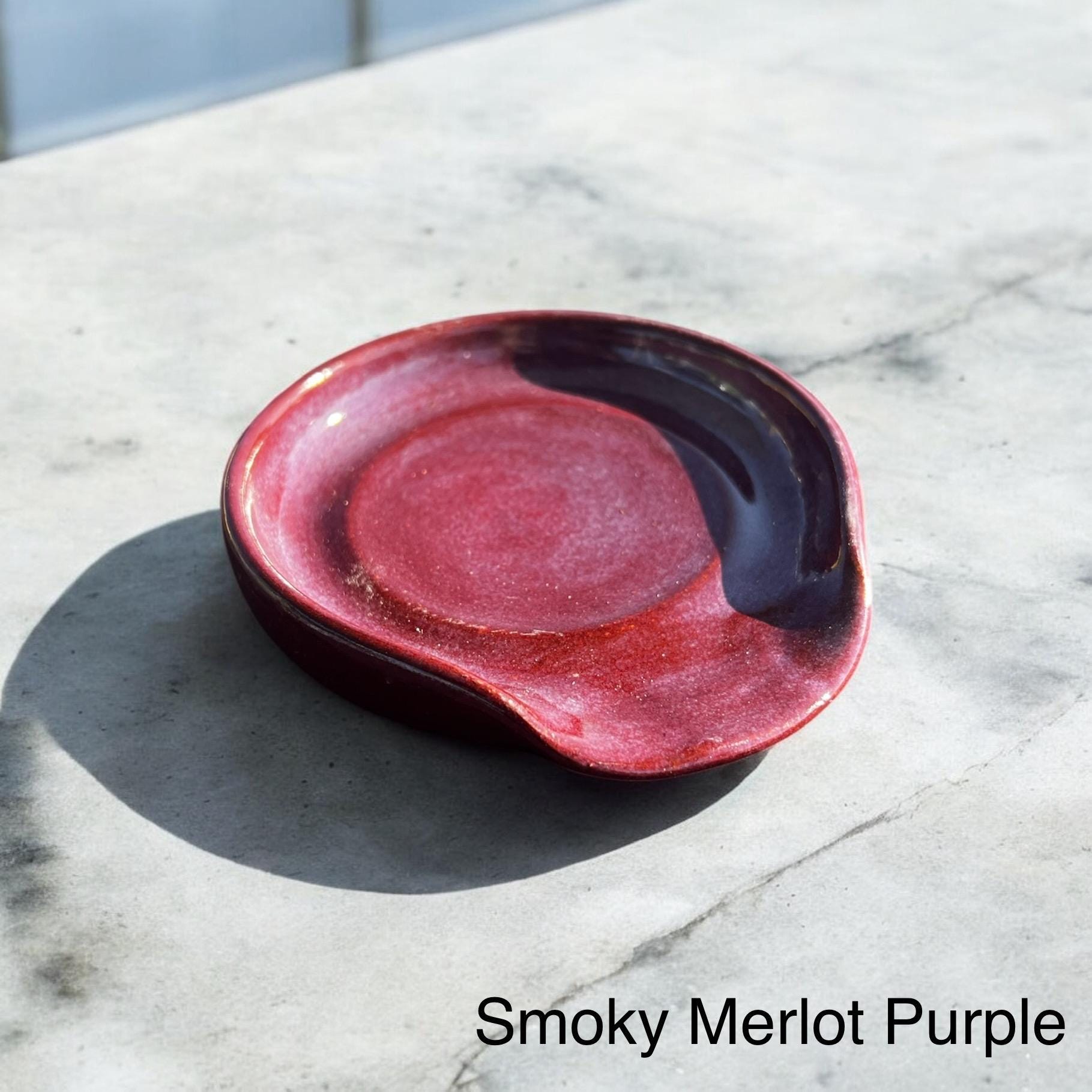 Handmade Ceramic Spoon Rest - Lots of Color Options - Multiple Sizes - Great for spoons, spatulas, and other cooking tools - Dishwasher safe