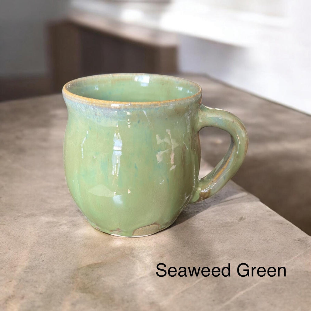 Handmade Ceramic Coffee Mug: Stoneware Pottery, 10-12 oz