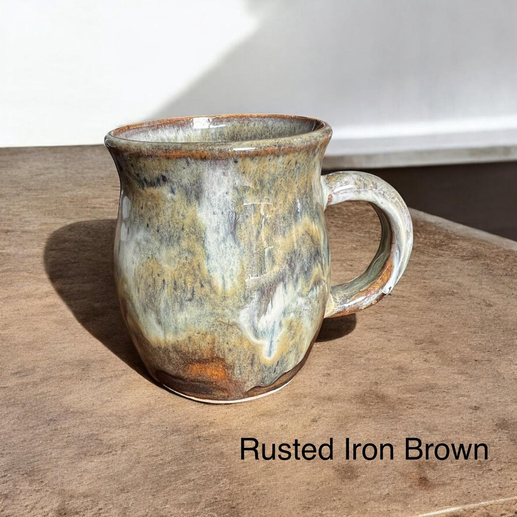 Handmade Ceramic Coffee Mug: Stoneware Pottery, 10-12 oz