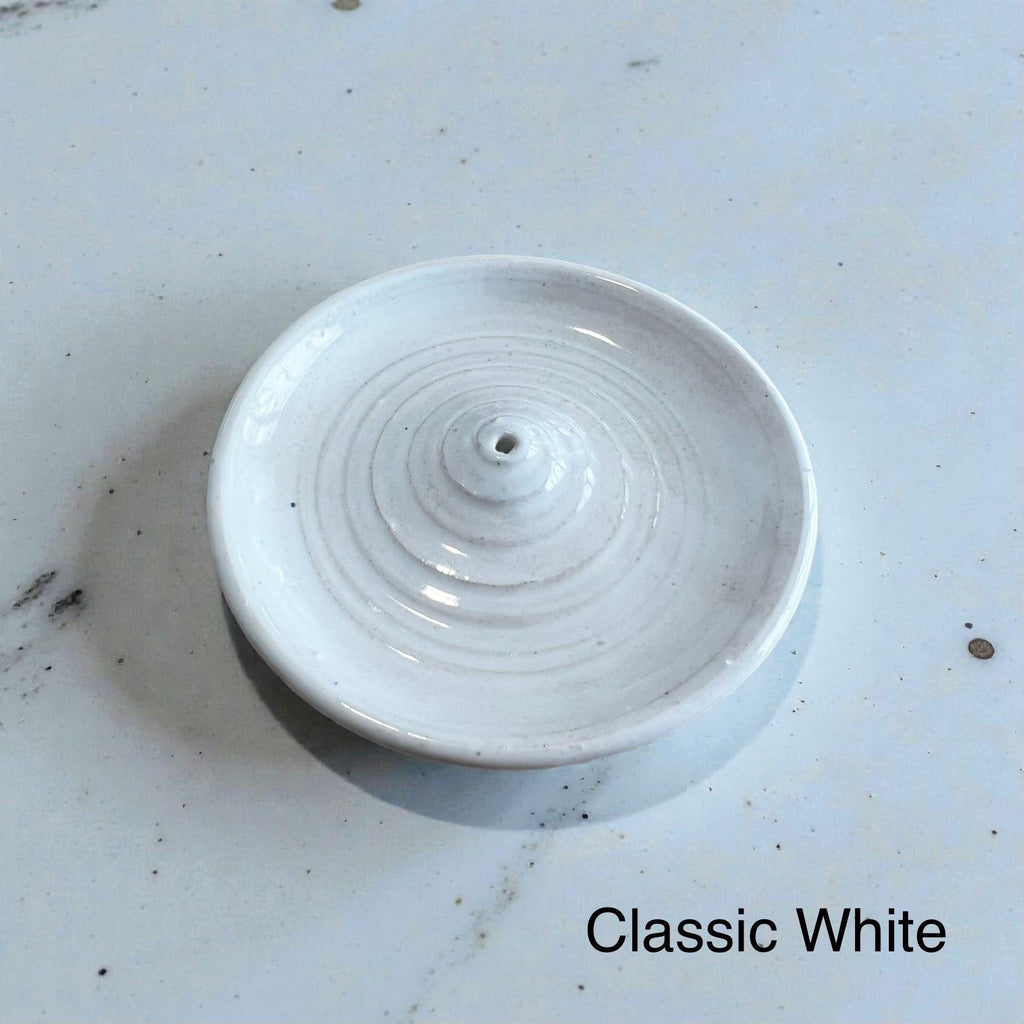 Handmade Ceramic Incense Holder - Texture options and Lots of Color Options - Dishwasher safe
