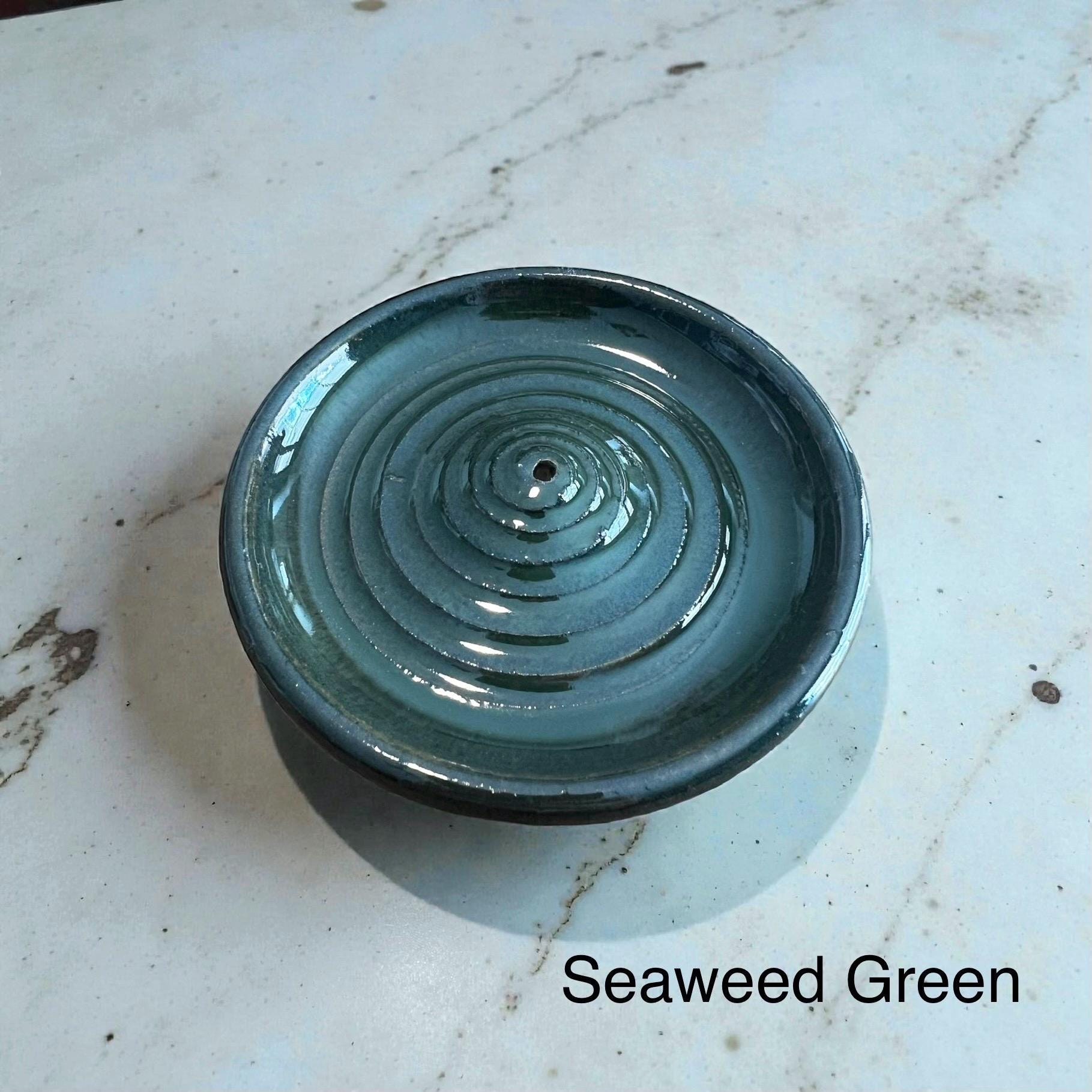 Handmade Ceramic Incense Holder - Texture options and Lots of Color Options - Dishwasher safe