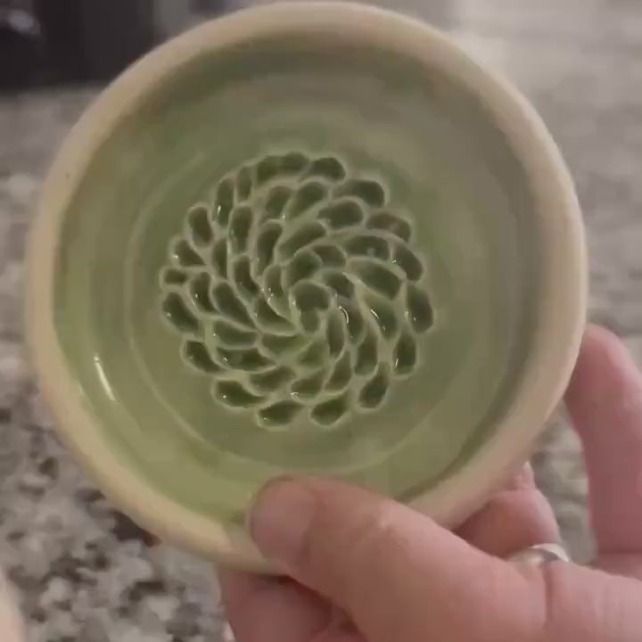 Handmade Ceramic Garlic Grater - Lots of Color Options - Multiple Sizes - Great for ginger, turmeric, Parmesan, etc.  - Dishwasher safe