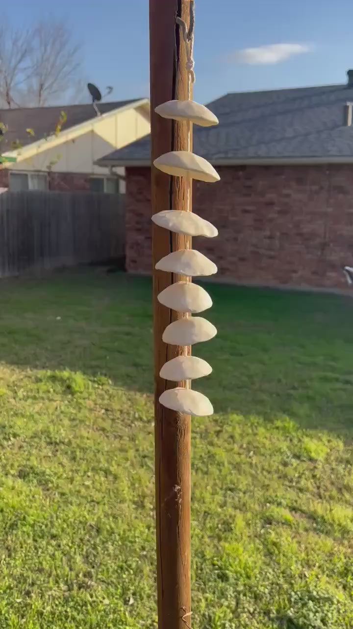 Handmade Ceramic MoonChime - Multiple lengths available  - Hanging Bells - Garden or Porch decoration - Natural Clay Wind Chimes